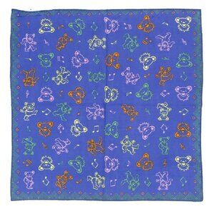 New Blue Music Dancing Bears Grateful Dead Bandana Deadhead Headband Mask NWT